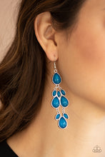 Load image into Gallery viewer, Superstar Social - Blue Earrings - Paprazzi Jewelry