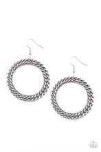 Load image into Gallery viewer, paparazzi-accessories-above-the-rims-silver-earrings