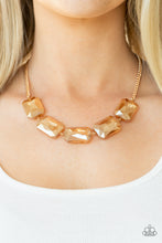 Load image into Gallery viewer, Heard It On The HEIR-Waves - Gold Necklace - Paprazzi Jewelry