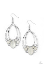 Load image into Gallery viewer, paparazzi-accessories-look-into-my-crystal-ball-white-earrings