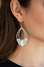 Load image into Gallery viewer, Look Into My Crystal Ball - White Earrings - Paparazzi Jewelry