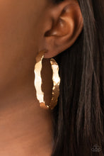 Load image into Gallery viewer, Exhilarated Edge - Gold Earrings - Paparazzi Jewelry