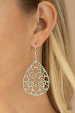 Load image into Gallery viewer, Midnight Carriage - Green Earrings - Paparazzi Jewelry