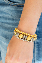 Load image into Gallery viewer, Desert Blossom - Yellow Bracelet - Paparazzi Jewelry