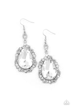 Load image into Gallery viewer, paparazzi-accessories-royal-recognition-white-earrings