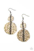 Load image into Gallery viewer, paparazzi-accessories-metro-metalhead-brass-earrings