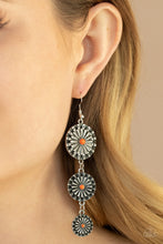 Load image into Gallery viewer, Festively Floral - Orange Earrings - Paparazzi Jewelry