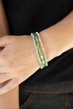Load image into Gallery viewer, Elegant Essence - Green Bracelet - Paparazzi Jewelry