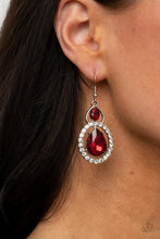 Load image into Gallery viewer, Double The Drama - Red Earrings - Paparazzi Jewelry