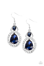 Load image into Gallery viewer, paparazzi-accessories-double-the-drama-blue-earrings