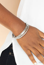Load image into Gallery viewer, Stackable Sparkle - White Bracelet - Paparazzi Jewelry