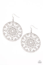 Load image into Gallery viewer, paparazzi-accessories-make-a-mandala-out-of-you-silver-earrings