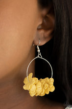 Load image into Gallery viewer, Flirty Florets - Yellow Earrings - Paparazzi Jewelry
