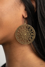 Load image into Gallery viewer, Make A MANDALA Out Of You - Brass Earrings - Paparazzi Jewelry