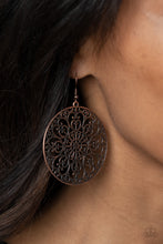 Load image into Gallery viewer, Make A MANDALA Out Of You - Copper Earrings - Paparazzi Jewelry