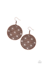 Load image into Gallery viewer, paparazzi-accessories-metallic-mosaic-copper-earrings