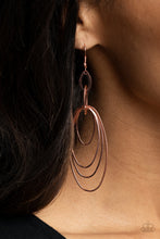 Load image into Gallery viewer, OVAL The Moon - Copper Earrings - Paparazzi Jewelry