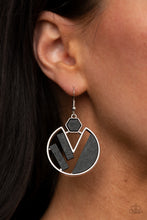 Load image into Gallery viewer, Petrified Posh - Black Earrings - Paparazzi Jewelry