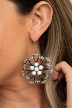 Load image into Gallery viewer, Dazzling Dewdrops - White Earrings - Paparazzi Jewelry
