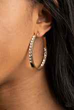 Load image into Gallery viewer, Borderline Brilliance - Gold Earrings - Paparazzi Jewelry