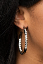 Load image into Gallery viewer, Borderline Brilliance - Black Earrings - Paparazzi Jewelry