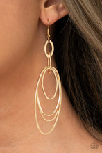 Load image into Gallery viewer, OVAL The Moon - Gold Earrings - Paparazzi Jewelry