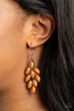 Load image into Gallery viewer, Flamboyant Foliage - Orange Earrings - Paparazzi Jewelry