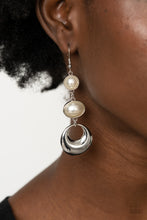 Load image into Gallery viewer, Bubbling To The Surface - White Earrings - Paparazzi Jewelry