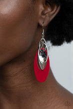 Load image into Gallery viewer, Ambitious Allure - Red Earrings - Paparazzi Jewelry