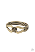 Load image into Gallery viewer, paparazzi-accessories-let-a-hundred-sunflowers-bloom-brass-bracelet