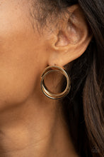 Load image into Gallery viewer, Always In The Loop - Gold Post Earrings - Paparazzi Jewelry