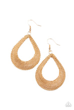 Load image into Gallery viewer, paparazzi-accessories-a-hot-mesh-gold-earrings