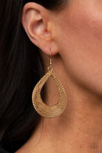 Load image into Gallery viewer, A Hot MESH - Gold Earrings - Paparazzi Jewelry