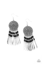 Load image into Gallery viewer, paparazzi-accessories-sun-warrior-black-earrings