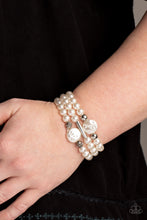 Load image into Gallery viewer, Exquisitely Elegant - White Bracelet - Paparazzi Jewelry