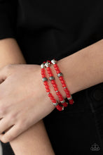 Load image into Gallery viewer, Here to STAYCATION - Red Bracelet - Paparazzi Jewelry