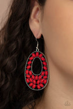 Load image into Gallery viewer, Beaded Shores - Red Earrings - Paparazzi Jewelry