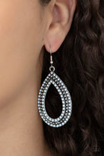 Load image into Gallery viewer, Tear Tracks - White Earrings - Paparazzi Jewelry