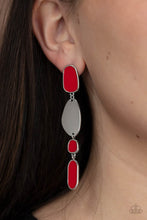 Load image into Gallery viewer, Deco By Design - Red Post Earrings - Paparazzi Jewelry