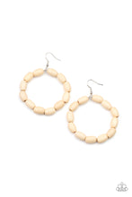 Load image into Gallery viewer, paparazzi-accessories-living-the-wood-life-white-earrings