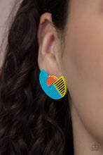 Load image into Gallery viewer, Its Just an Expression - Blue Post Earrings - Paprazzi Jewelry
