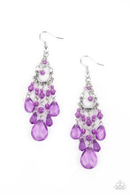 Load image into Gallery viewer, paparazzi-accessories-paid-vacation-purple-earrings