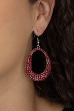 Load image into Gallery viewer, Life GLOWS On - Red Earrings - Paparazzi Jewelry
