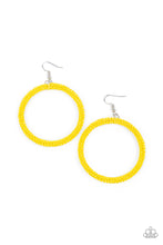 Load image into Gallery viewer, paparazzi-accessories-beauty-and-the-beach-yellow-earrings