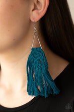 Load image into Gallery viewer, Modern Day Macrame - Blue Earrings - Paparazzi Jewelry