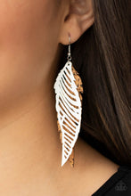 Load image into Gallery viewer, WINGING Off The Hook - White Earrings - Paparazzi Jewelry
