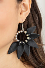 Load image into Gallery viewer, Flower Child Fever - Black Earrings - Paparazzi Jewelry