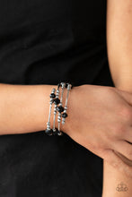 Load image into Gallery viewer, Showy Shimmer - Black Bracelet - Paparazzi Jewelry