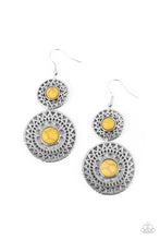 Load image into Gallery viewer, paparazzi-accessories-sunny-sahara-yellow-earrings