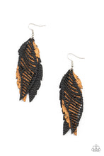 Load image into Gallery viewer, paparazzi-accessories-winging-off-the-hook-black-earrings